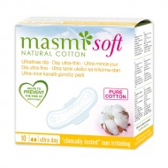 Masmi Ультратонкие дневные гигиенические прокладки Soft из натурального хлопка 10 шт