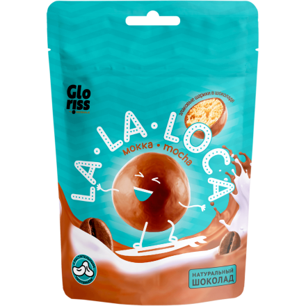 ОБ Gloriss Злаковые шарики в шоколаде со вкусом кофе мокка, 35 гр